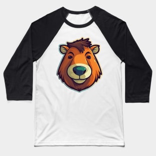 Cartoon capybara meme Baseball T-Shirt